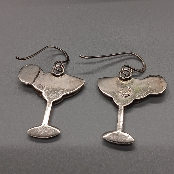Sterling Margarita Dangle Earrings for Pierced Ears- Ready for a Party🥳 - Picture 2 of 6